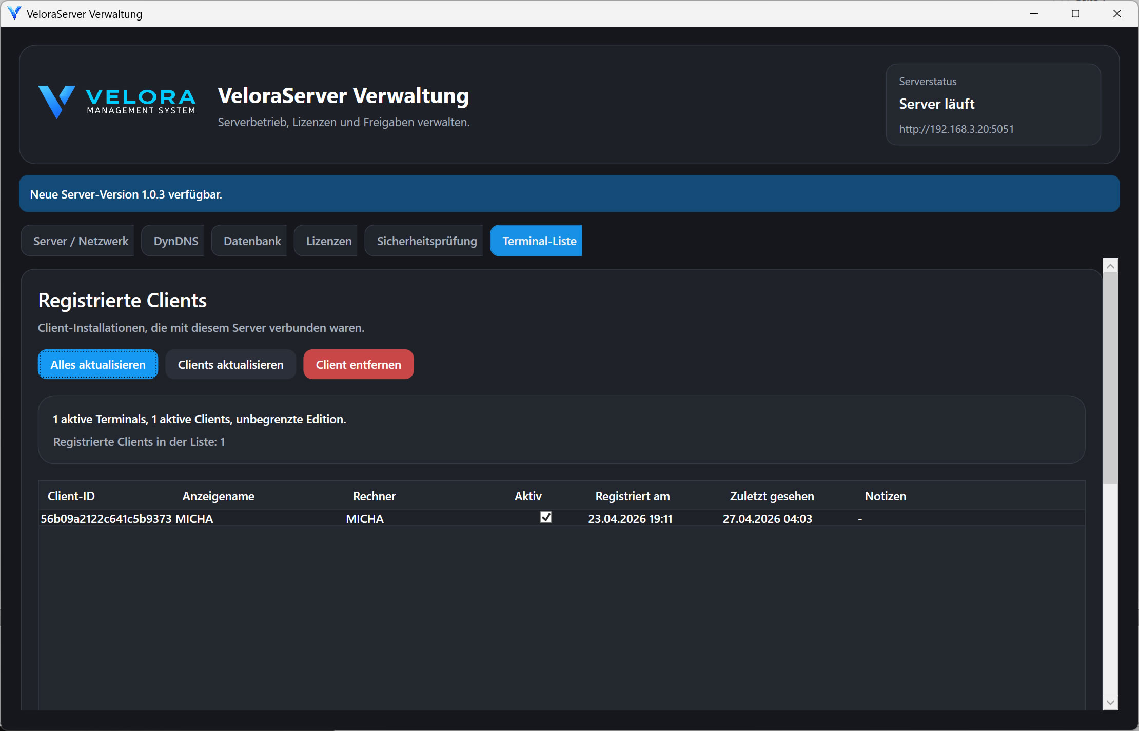 Velora API Server
